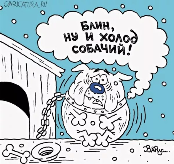 Холод карикатура