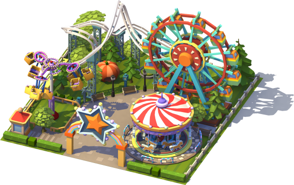 Макет парка аттракционов