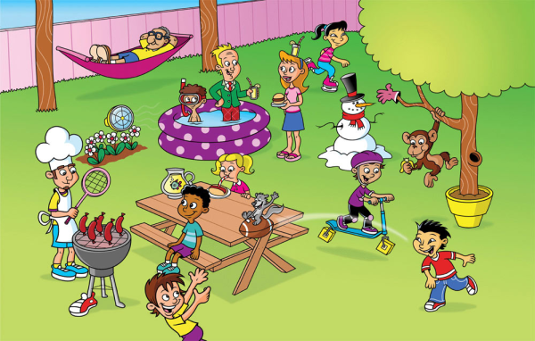 Картинки для детей где много действий