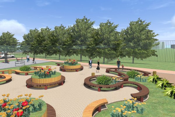 Набережная озера Смолино благоустройство