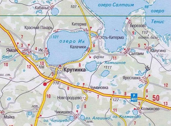 5 Озёр в Омской области на карте