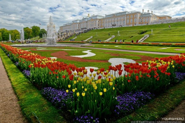 Петергоф в Санкт-Петербурге весной