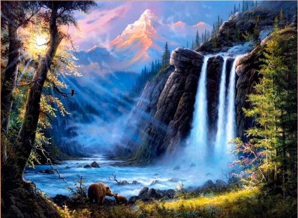 Картины Томаса Аколе водопады