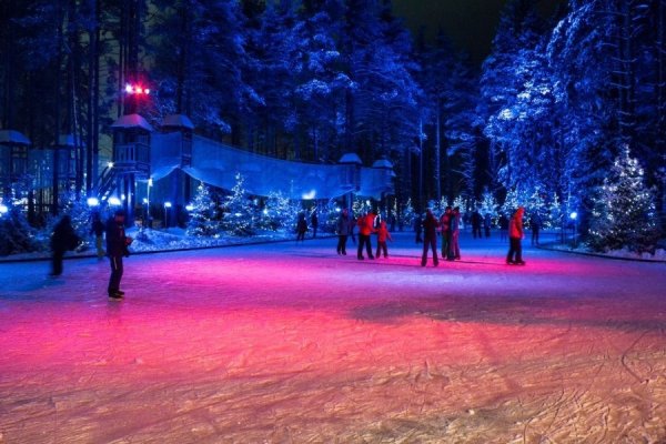 Каток в лесу Санкт-Петербург Охта парк