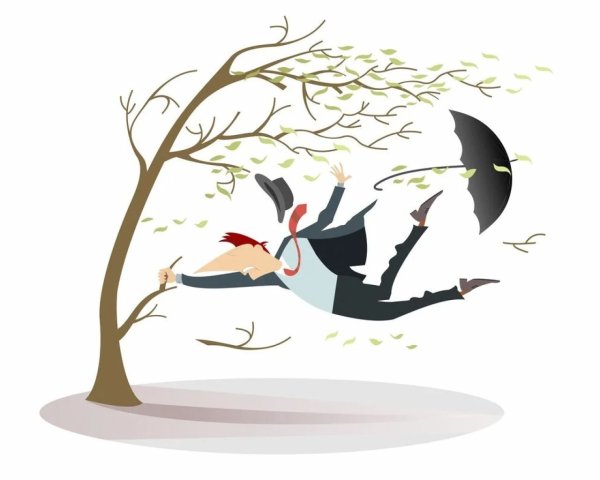 Сильный ветер вектор