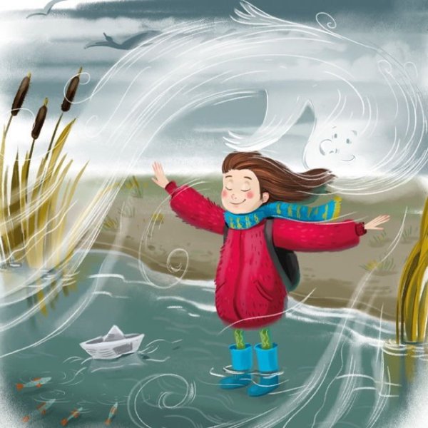 Ветер иллюстрация