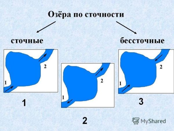 Сточное и бессточное озеро рисунок