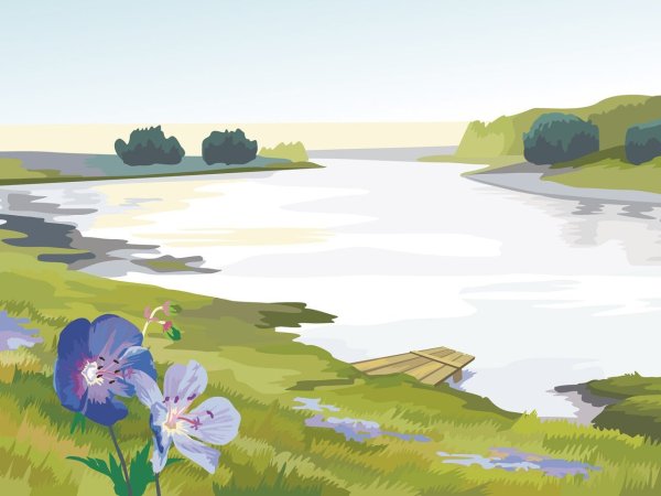 Нарисовать реку