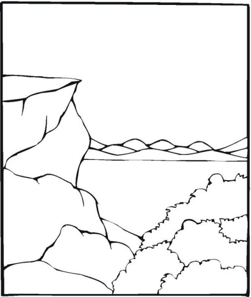 Озеро Байкал раскраска для детей