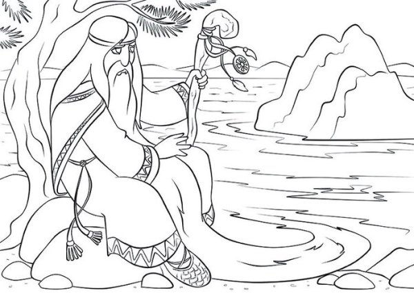 Байкал раскраска для детей