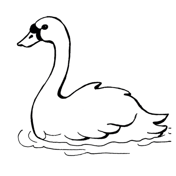 Лебедь рисунок