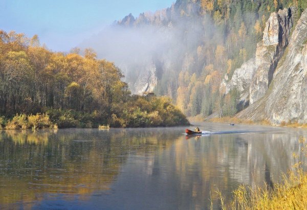 Природа горной Шории река