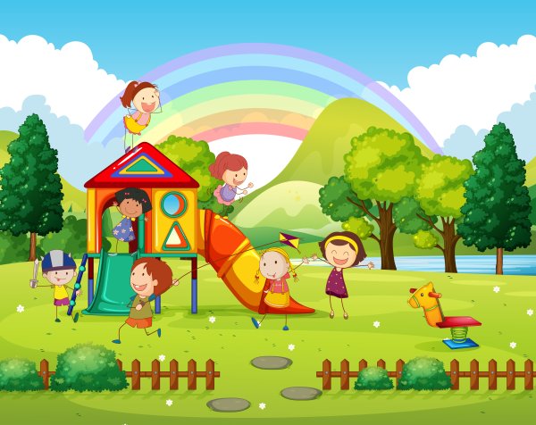 Фон детской площадки для детей