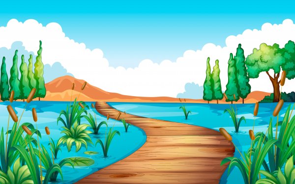 Река мультяшное