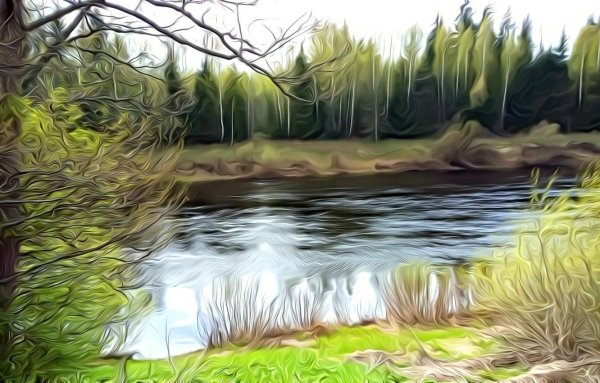 Речка мультяшная