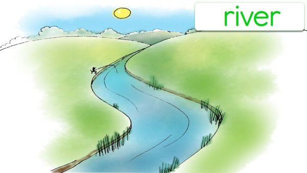 Картинка речка для дошкольников