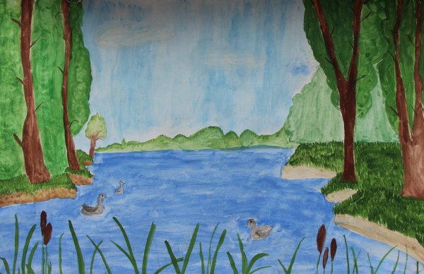 Экологический рисунок про реку