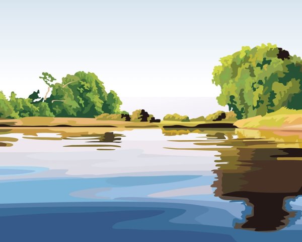 Нарисовать речку