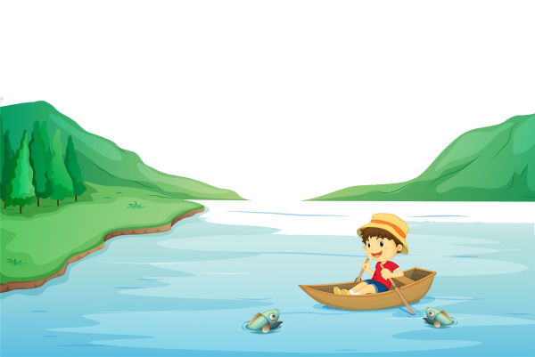 Берег реки вектор