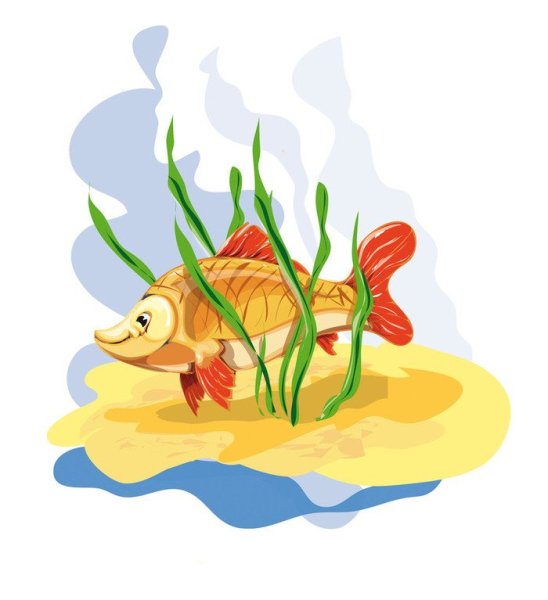 Рыбка в озере для детей