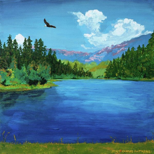 Картина озеро