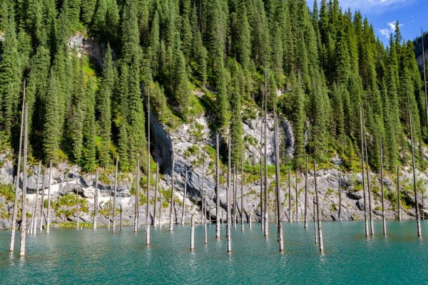 Озеро Каинды зимой