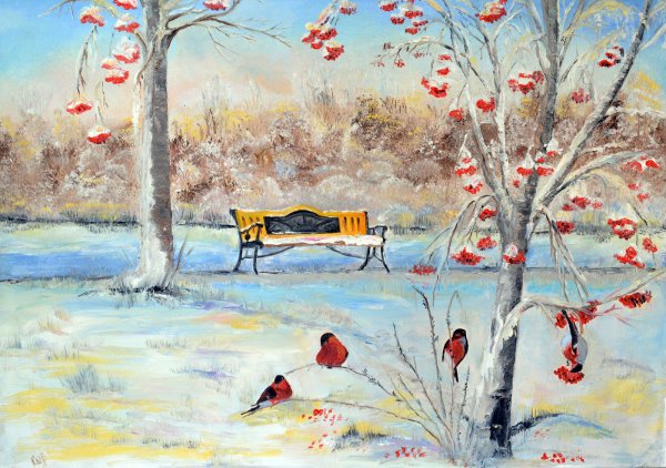 Зимняя пора в живописи и графике