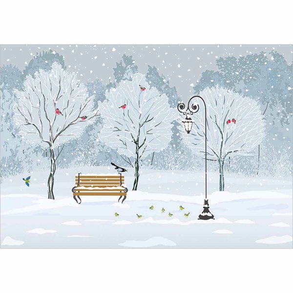 Зимний парк вектор