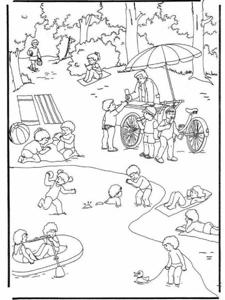 Раскраска детский парк