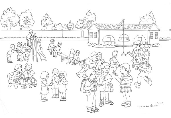 Раскраска. В детском саду