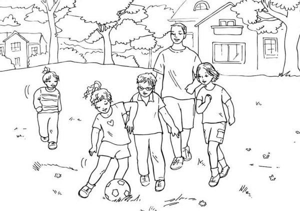 Семья раскраска для детей