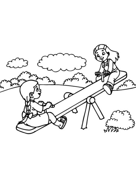 Прогулка раскраска для детей