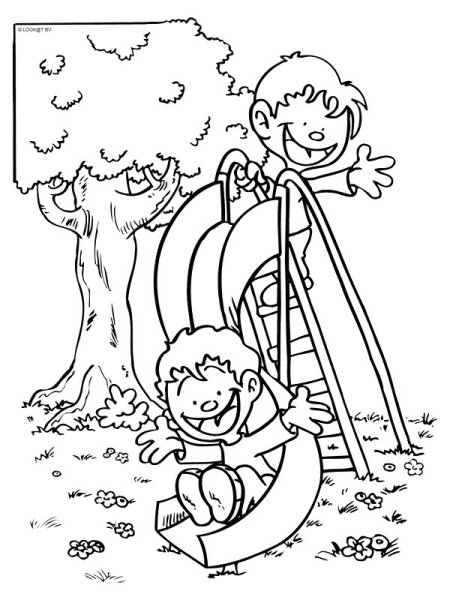 Раскраска детский парк