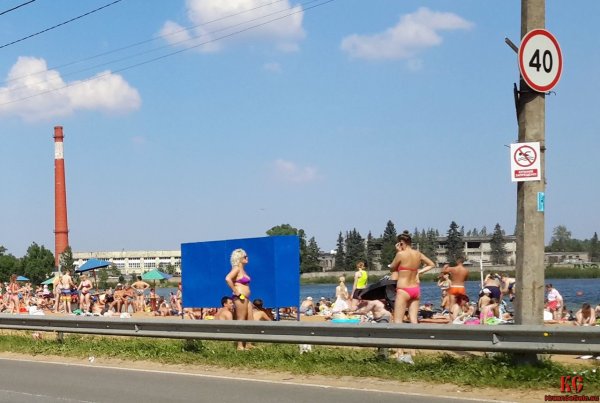 Красное село озеро Безымянное пляж