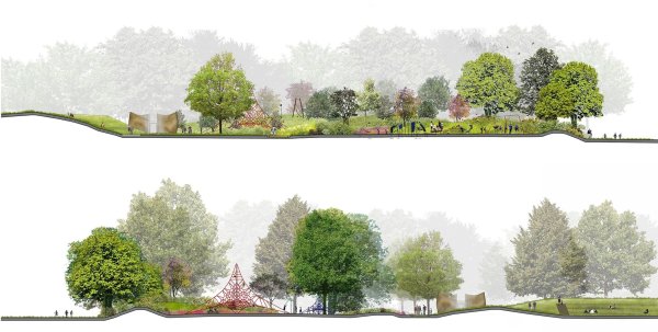 Антураж деревья лес