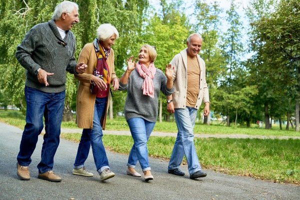 Пенсионеры на прогулке