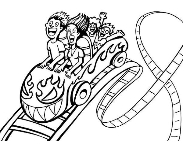 Американские горки раскраска