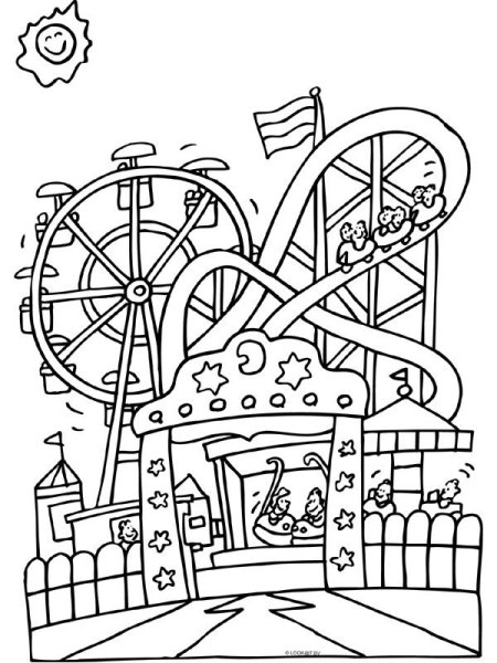 Парк раскраска для детей