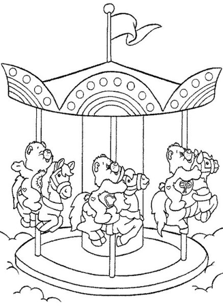 Раскраска парк развлечений для детей