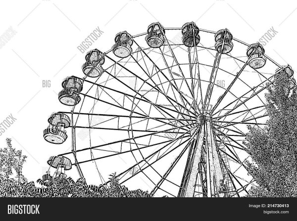 Колесо обозрения раскраска Ижевск для детей