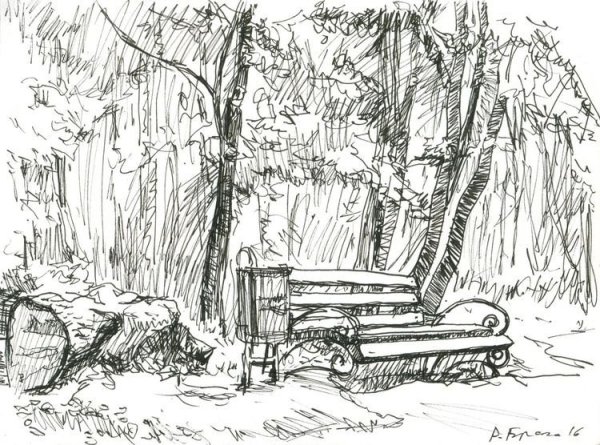 Лавочка в графике