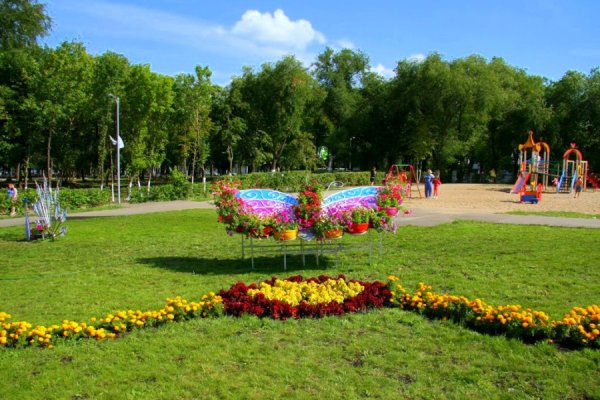Фестивальный цветок в парке Дружба