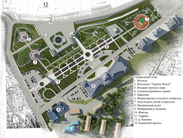 Генеральный план сквера