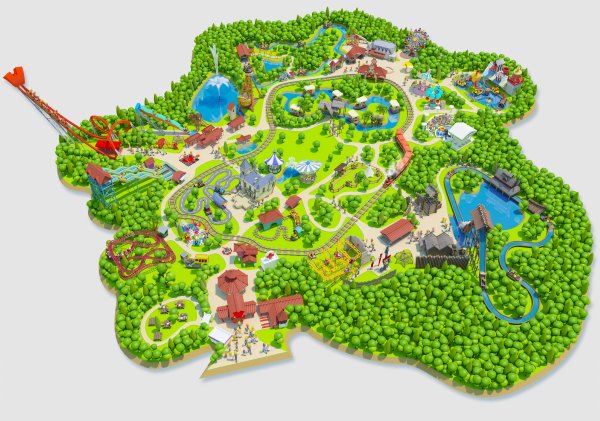 Карта парка аттракционов диво остров