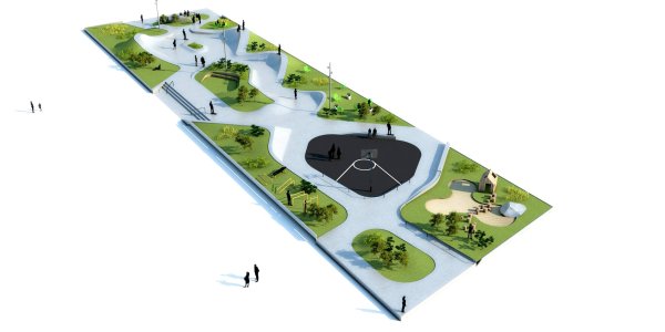 Макет парковой зоны