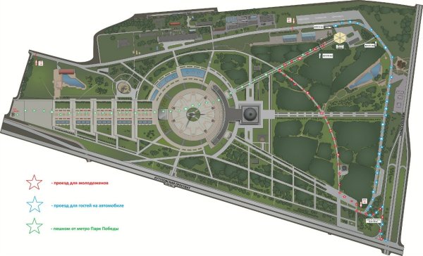 Парк Победы на Поклонной горе схема парка