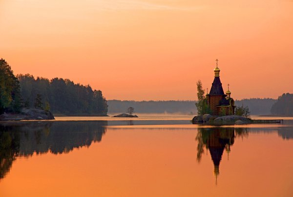 Вуокса озеро храм Андрея Первозванного