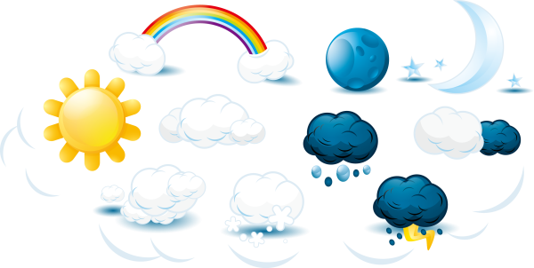 Погодные явления для детей без фона