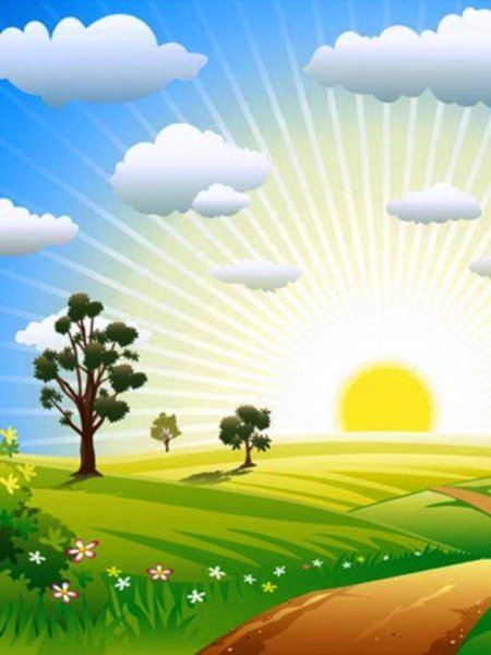 Летний пейзаж для детей