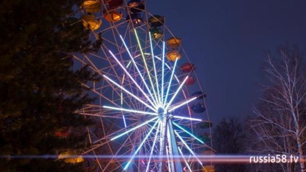 Парк Белинского Пенза вечером